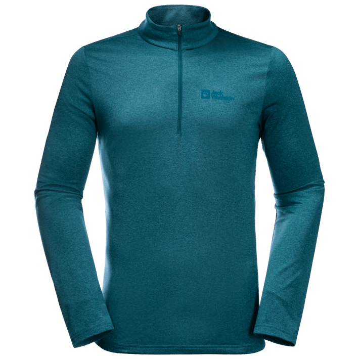 Blå Koralljacka Vargskinnsmärken För Män Sky Termisk Halvblixtlås