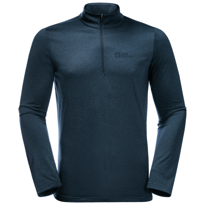 Night Blue Jack Wolfskin Herr Himmel Termisk Halv Blixtlås Original